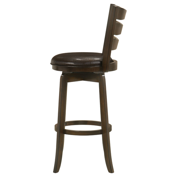 English Elm Fenster Dark Brown Wood Pub Height Swivel Bar Chair - Classic Design With Comfortable 360° Rotation B062P299938