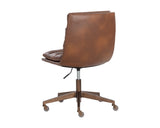 Stinson Office Chair - Antique Brass, Bravo Cognac 111900  Sunpan