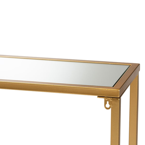 Baxton Studio Baxton Studio Alessa Glam Gold Metal Mirrored Glass Console Table - Modern Elegance for Any Space JY20A254-Gold-Console