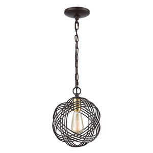 Concentric 9'' Wide 1-Light Mini Pendant - Oil Rubbed Bronze 11192/1 Elk Lighting