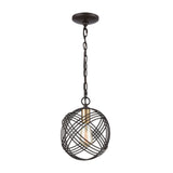 Concentric 9'' Wide 1-Light Mini Pendant - Oil Rubbed Bronze 11192/1 Elk Lighting