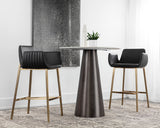 Lucano Barstool - Gold, Bravo Black 111930  Sunpan