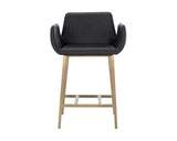 Lucano Counter Stool - Gold, Bravo Black 111931  Sunpan