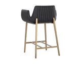 Lucano Counter Stool - Gold, Bravo Black 111931  Sunpan