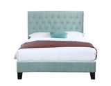 Wallace & Bay Luma Blue Full Upholstered Bed - Transitional Style Easy Assembly & Care - 57.50 x 81.20 x 54.70