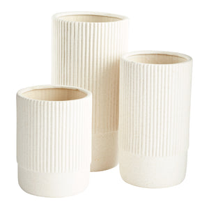 Harmonica Vase White 11199 Cyan Design