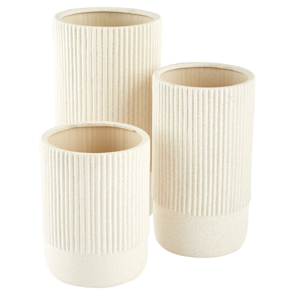 Harmonica Vase White 11199 Cyan Design