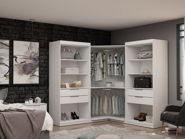 Manhattan Comfort Mulberry Contemporary - Modern Wardrobe/ Armoire/ Closet White 111GMC1