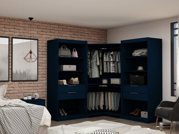 Manhattan Comfort Mulberry Contemporary - Modern Wardrobe/ Armoire/ Closet Tatiana Midnight Blue 111GMC4