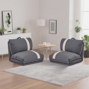 English Elm Aria Modern Floor Sofa Bed Set Of 2 – 6-Position Adjustable, Quick-Fold, Cozy & Space-Saving Solution W3391S00007