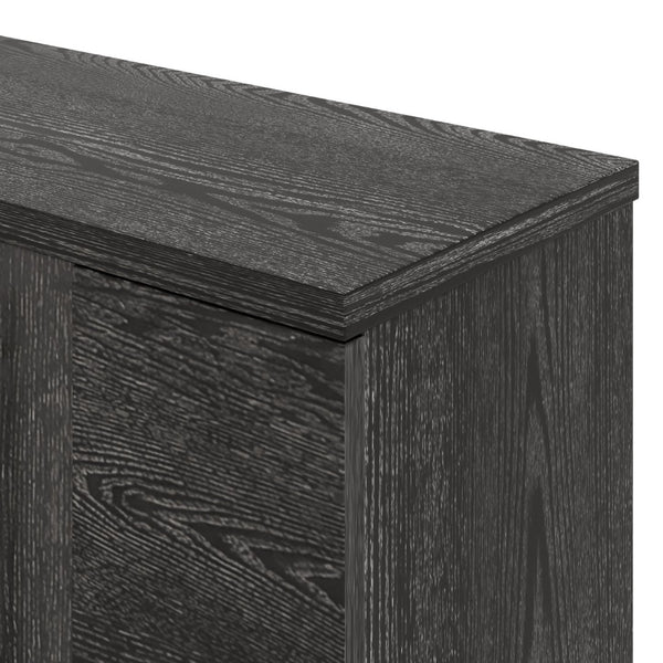 English Elm Trexm Ash Veneer Buffet with Gold Handles and Adjustable Shelves for Dining Spaces Black N715P392244B