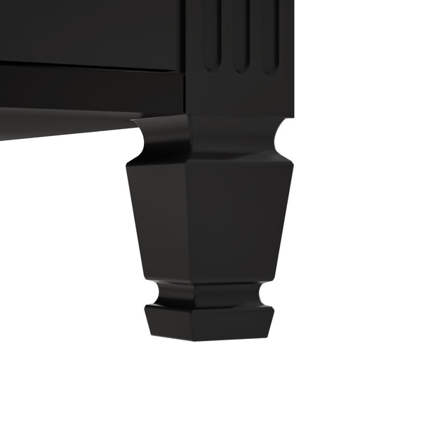 English Elm Christopher Knight Home® - 36" Freestanding 36-inch Modern Bathroom Vanity with Ceramic Sink, Ample Storage, Solid Legs, Durable Finish Black N759P284623B