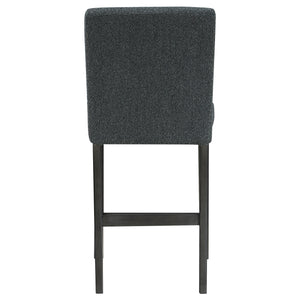 English Elm Murtry Boucle Upholstered Counter Chair Set of 2 – Plush Foam Seats, Textured Fabric, Charcoal Legs, Modern Comfort Black B062P299877