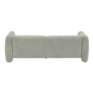 English Elm Tonson Wave Silhouette Boucle Three Seater Sofa Sculptural Modern Living Room Seating Light Green N773IS00030F