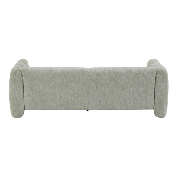 English Elm Tonson Wave Silhouette Boucle Three Seater Sofa Sculptural Modern Living Room Seating Light Green N773IS00030F