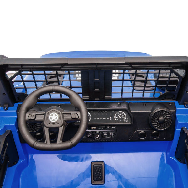 English Elm 24v Two-seat Kids Electric Ride on Truck with Parental Remote and Off-road Suspension W1578P375446