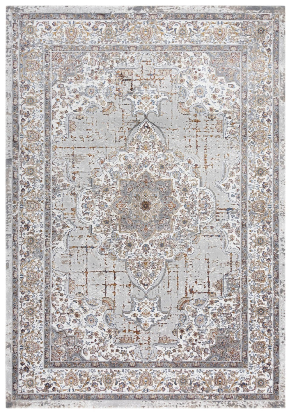 Alora Decor Opal Persian-Style Vintage Area Rug With Faded Blue Neutrals, Power-Loomed Durability & Plush Feel 8'8" x 11'9" 11211210133548811