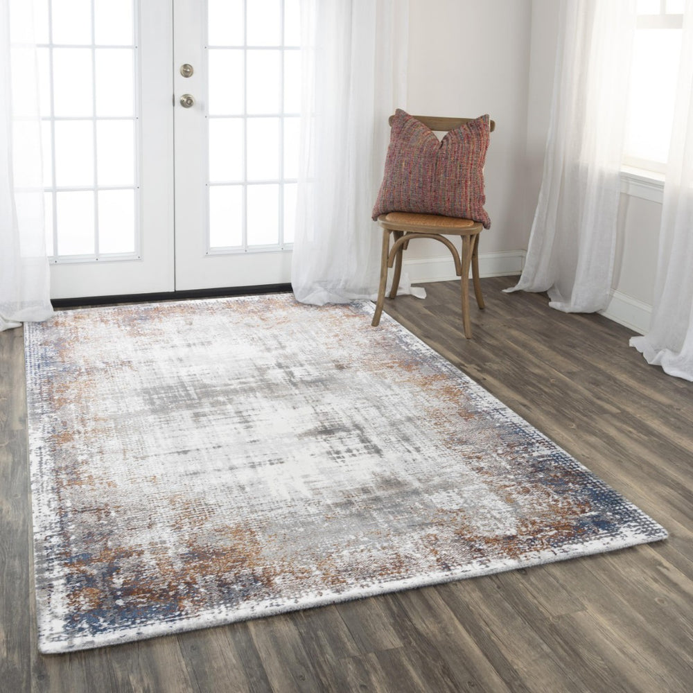 Alora Decor Opal Persian-Inspired Vintage Area Rug In Subtle Blue Neutrals — Power-Loomed, Soft, Stain-Resistant 7'8" x 9'10" 11211210237547891