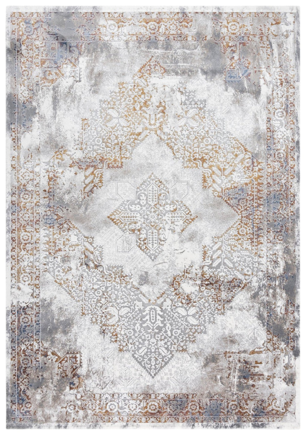 Alora Decor Opal Persian-Style Vintage Area Rug With Subtle Blue Neutrals, Power-Loomed Durable Soft Pile 8'8" x 11'9" 11211210437548811