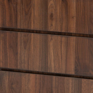 Baxton Studio Baxton Studio Modern Walnut & Black Metal 3-Door Sideboard Buffet - Stylish Storage for Dining Rooms MPC8009-Walnut-Sideboard