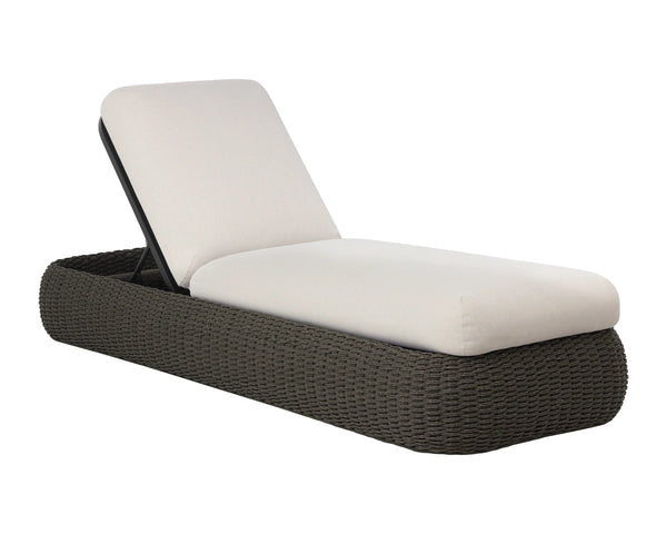 Sunpan Barcelona Outdoor Lounge Chair Polyrod Wicker Weave with Plush Weather Resistant Cushions 112176V