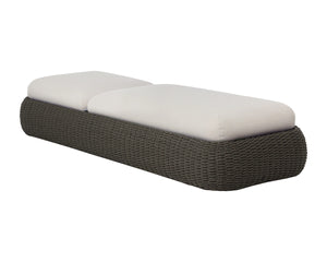 Sunpan Barcelona Outdoor Lounge Chair Polyrod Wicker Weave with Plush Weather Resistant Cushions 112176V
