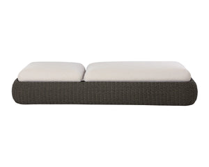 Sunpan Barcelona Outdoor Lounge Chair Polyrod Wicker Weave with Plush Weather Resistant Cushions 112176V