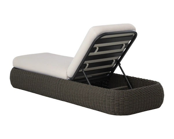 Sunpan Barcelona Outdoor Lounge Chair Polyrod Wicker Weave with Plush Weather Resistant Cushions 112176V