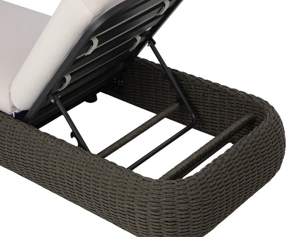 Sunpan Barcelona Outdoor Lounge Chair Polyrod Wicker Weave with Plush Weather Resistant Cushions 112176V
