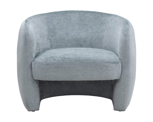 Sunpan Mircea Sculptural Curved Lounge Chair Fully Upholstered for Contemporary Living Rooms 112201
