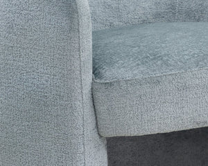 Sunpan Mircea Sculptural Curved Lounge Chair Fully Upholstered for Contemporary Living Rooms 112201