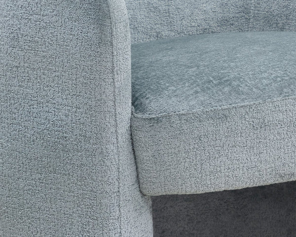 Sunpan Mircea Sculptural Curved Lounge Chair Fully Upholstered for Contemporary Living Rooms 112201
