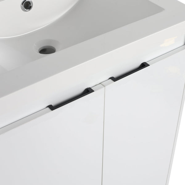 English Elm 24" Freestanding Bathroom Vanity With Premium Resin Sink - Modern Design & Ample Storage Solutions W999P312102