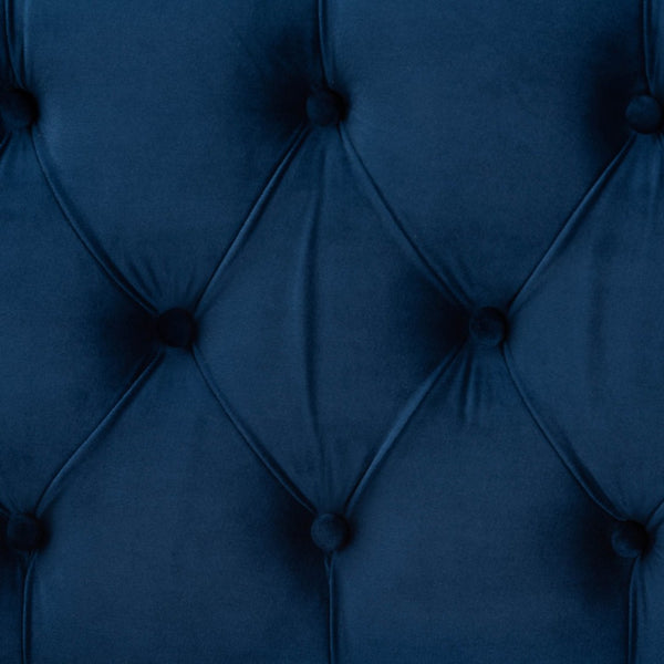 Baxton Studio Baxton Studio Glam Navy Blue Velvet Storage Ottoman with Gold Base - Chic, Functional Furniture Piece WS-2019-Navy Blue Velvet/Gold-Otto