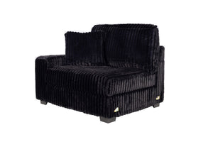 English Elm Contemporary Modular Sectional Sofa with Corduroy Upholstery Usb Port and Ottoman B011S02237