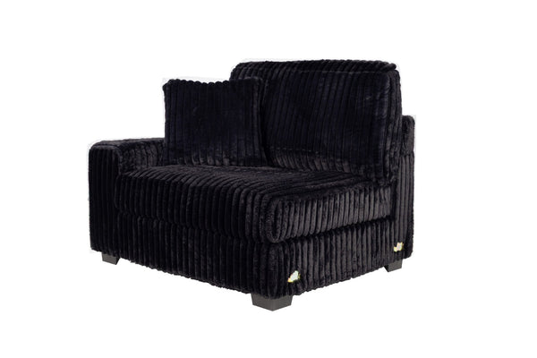 English Elm Contemporary Corduroy Laf Modular Chair with Usb Port and Cup Holder Armrest B011P435301