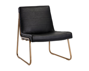 Sunpan Anton Cantilever Dining Chair Sculpted Wood Seat Faux Leather Urban Industrial 112441