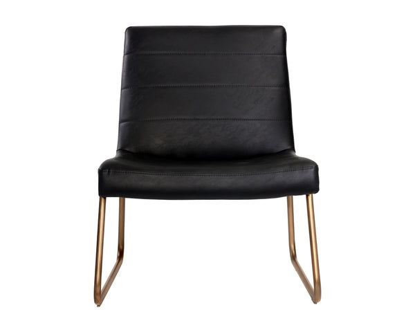 Sunpan Anton Cantilever Dining Chair Sculpted Wood Seat Faux Leather Urban Industrial 112441