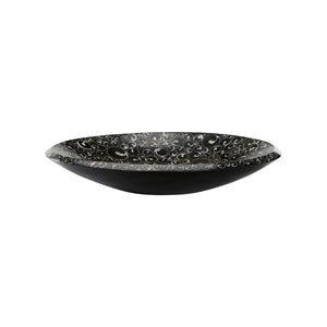 Crackled Platter Black, White/Cream 385999 Chelsea House