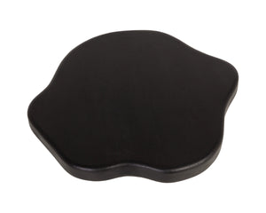 Sunpan Bellona Solid Acacia Wood Round Coffee Table Sculptural Pedestal Base Living Room Black 112514