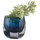 Azure Oppulence Vase Blue/Clear 11253 Cyan Design