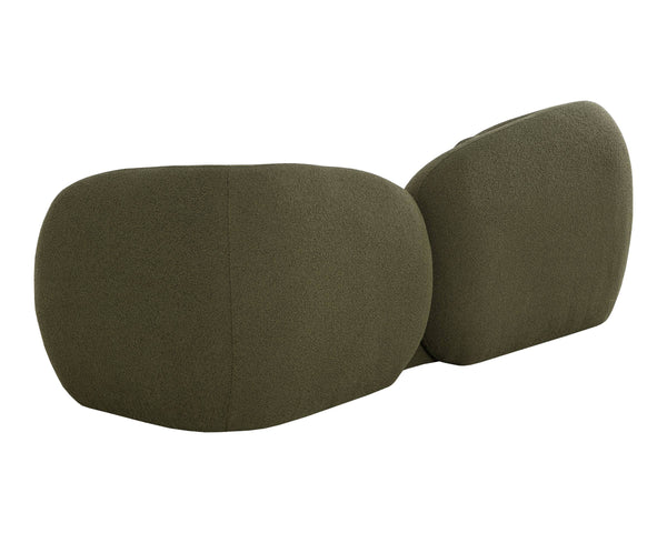 Sunpan Esme Sculptural Boucle Sofa with Organic Curves for a Modern Living Room 112559