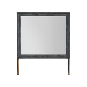 English Elm Mario Gray Large Mirror for Dresser - Contemporary Solid Wood & MDF Frame, Sleek Sturdy Construction B201P410121