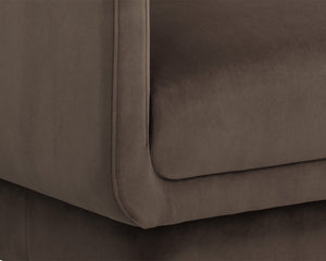 Sunpan Everton Upholstered Lounge Chair with U-Shaped Arms and Square Base for Any Room Brown 112594