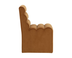 Sunpan Stuart Channel Tufted Dining Chair Gold Upholstered Formal Statement Seating 112597