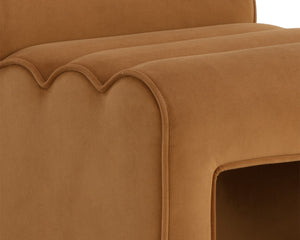 Sunpan Stuart Channel Tufted Dining Chair Gold Upholstered Formal Statement Seating 112597