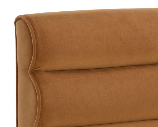Sunpan Stuart Channel Tufted Dining Chair Gold Upholstered Formal Statement Seating 112597