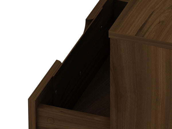 English Elm Rockefeller 20" Nightstand In Chestnut Brown - Modern Compact Design With Drawer & Open Shelf Storage B365P398154-GIGA