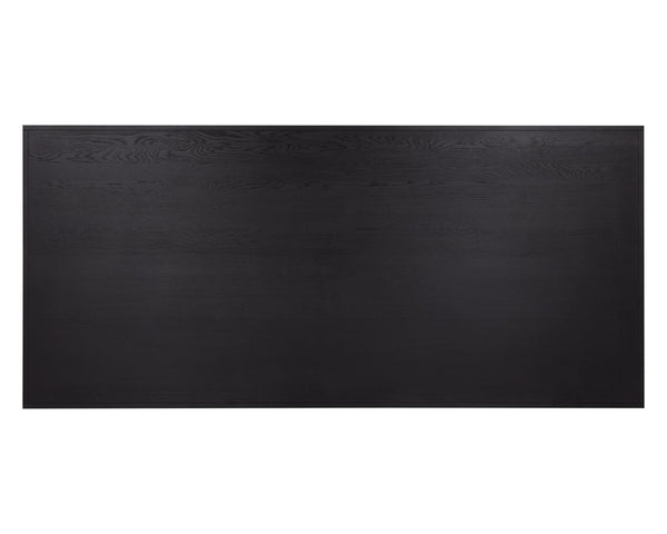 Sunpan Judson Two-Tone Black Oak Dining Table Handcrafted for Large Gatherings 112623