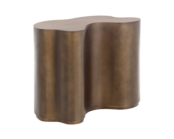 Sunpan Boise Iron Accent Table Handcrafted Brass and Bronze Two Tone Nesting Design Large 112625